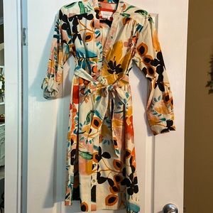 Anthropologie belted shirt dress with pockets
